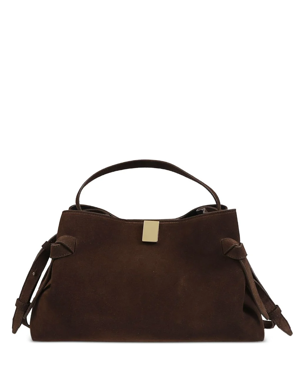 Gyoza knot leather tote bag - 1