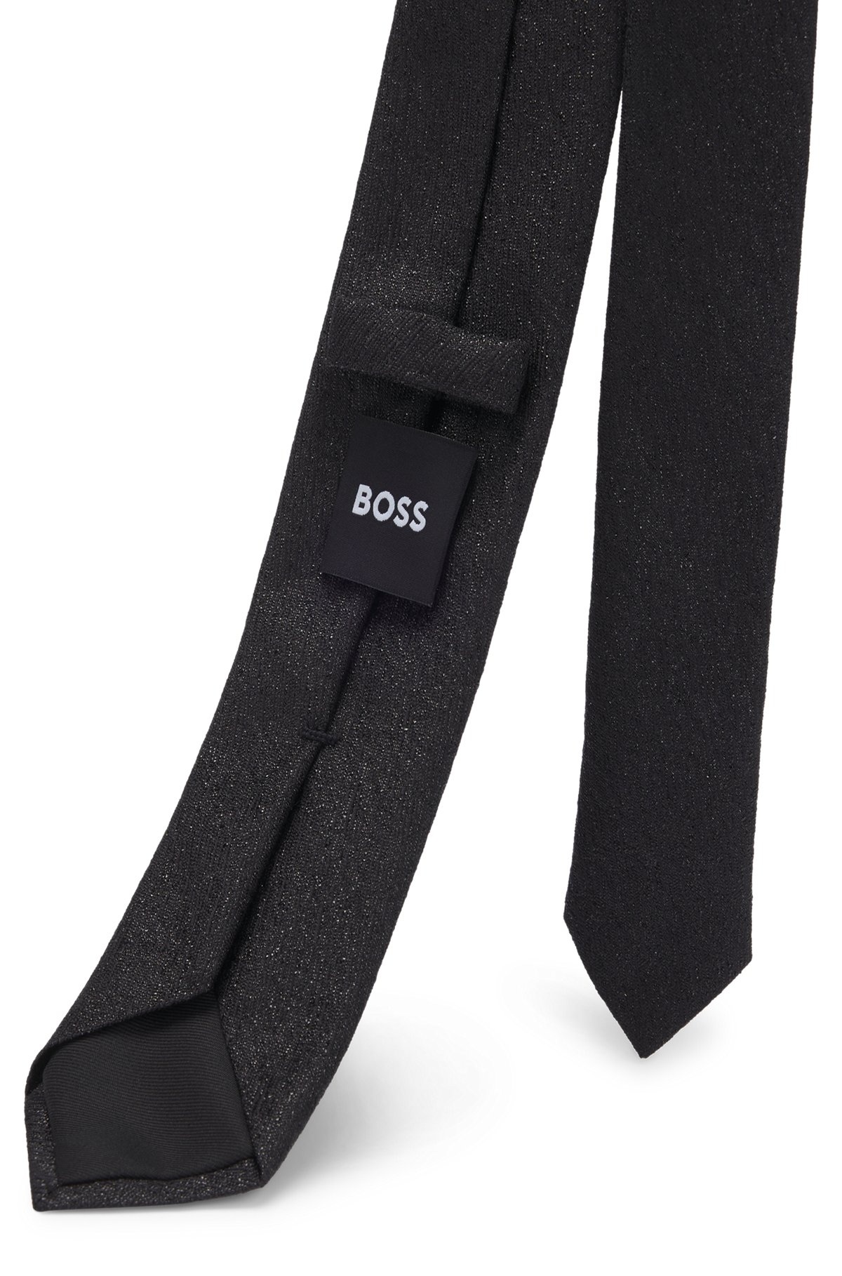 SILK-BLEND TIE WITH METALIZED FIBERS - 5