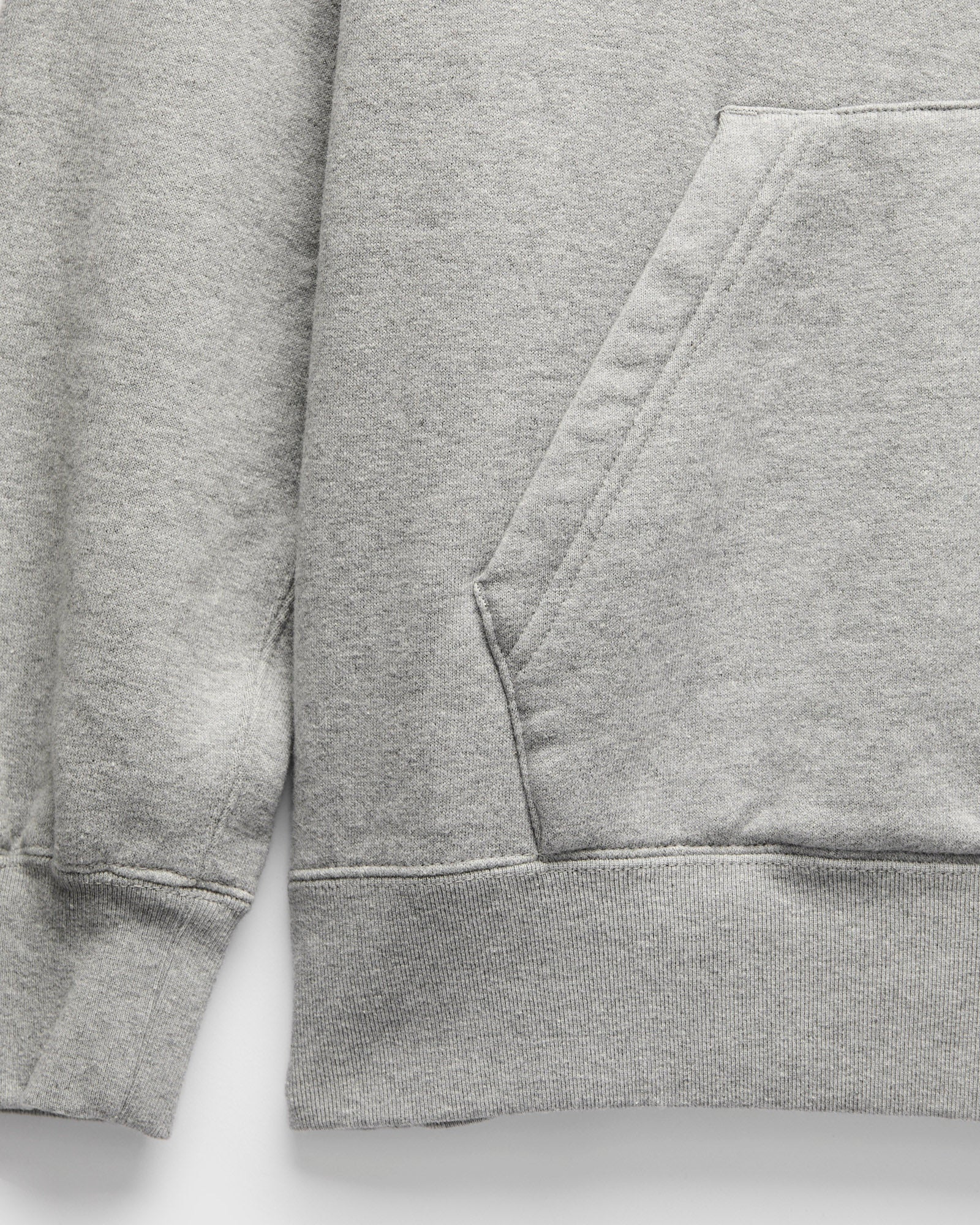 Azuma-Knit Fleece Pullover Hoodie in Heather Grey - 4