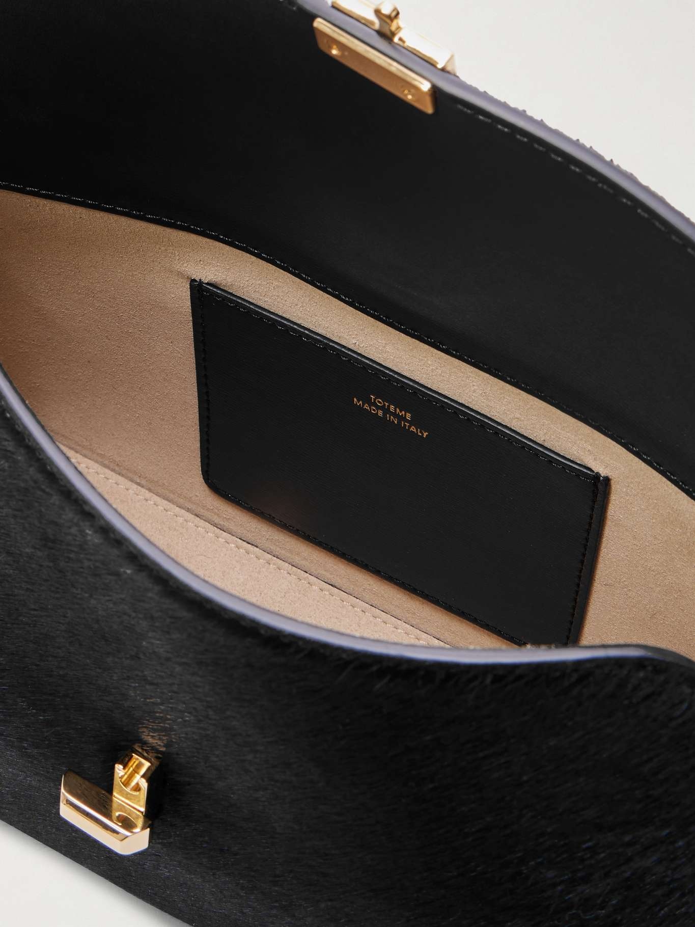 T-Lock pony hair clutch Black - 5