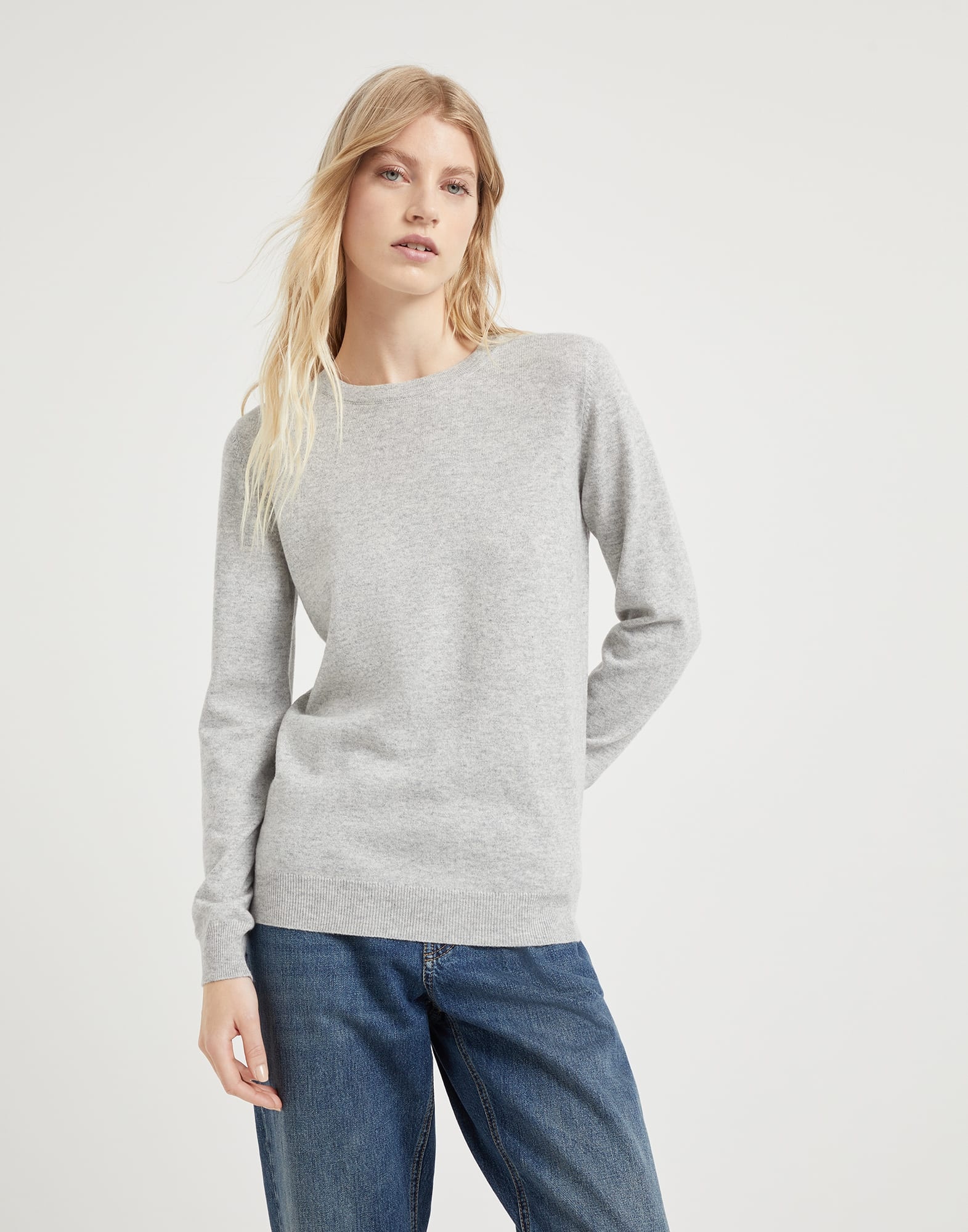 Cashmere sweater with monili - 1