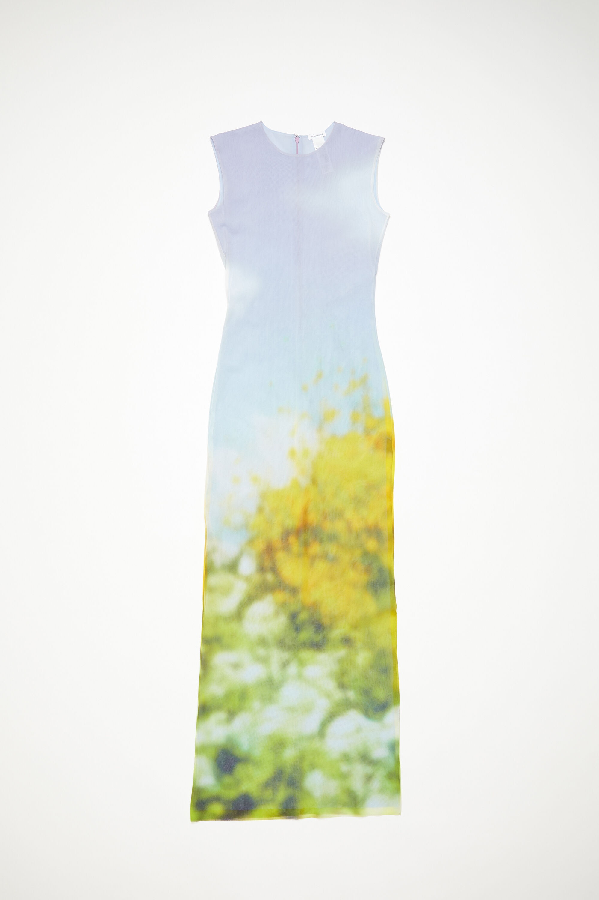 Sleeveless dress blurred print - Purple/yellow - 1