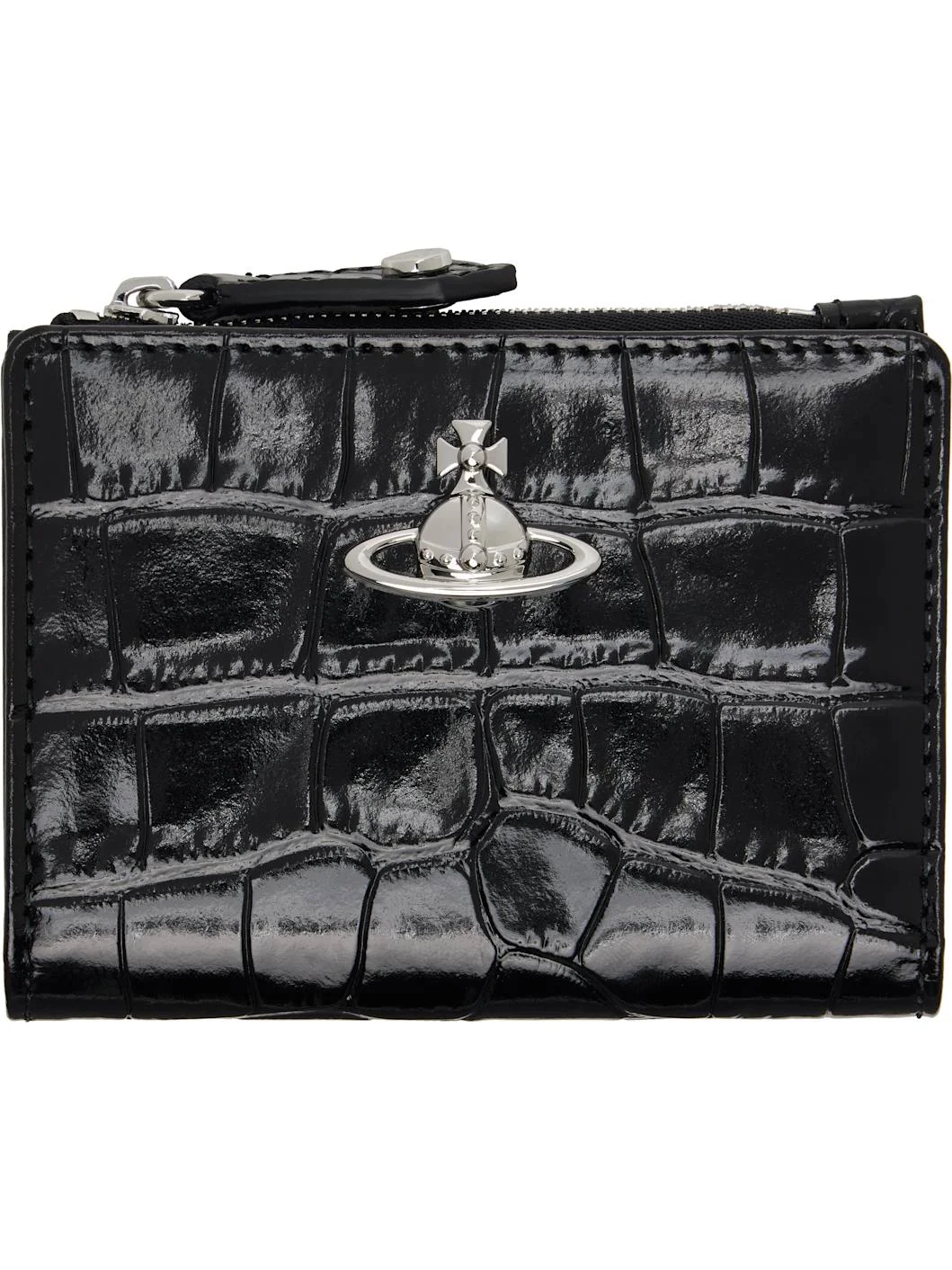 Black Slim Flap Card Holder - 1