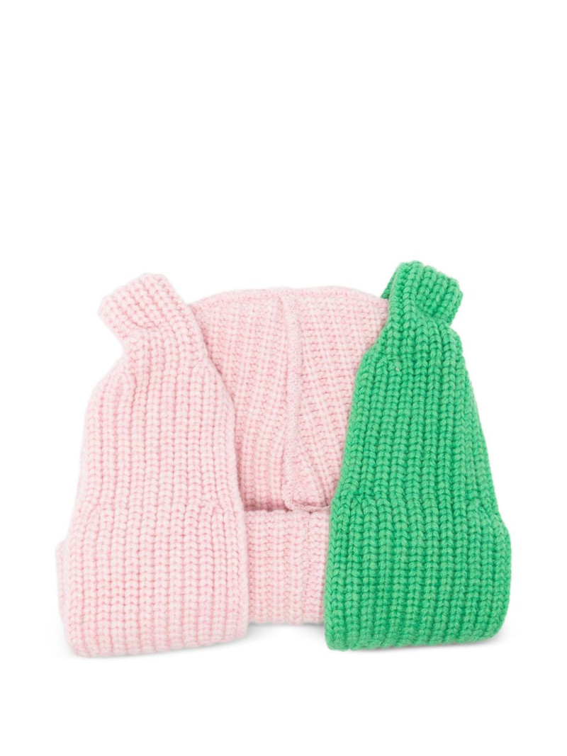 CHARLES JEFFREY LOVERBOY Chunky ear-detail beanie hat outlook