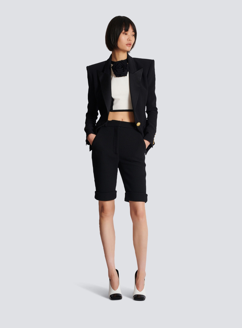 Balmain Cycling shorts in double crepe outlook