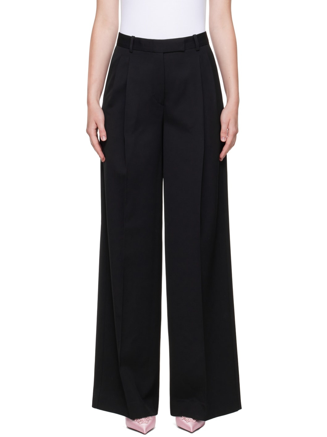 Black Pleated Trousers - 1
