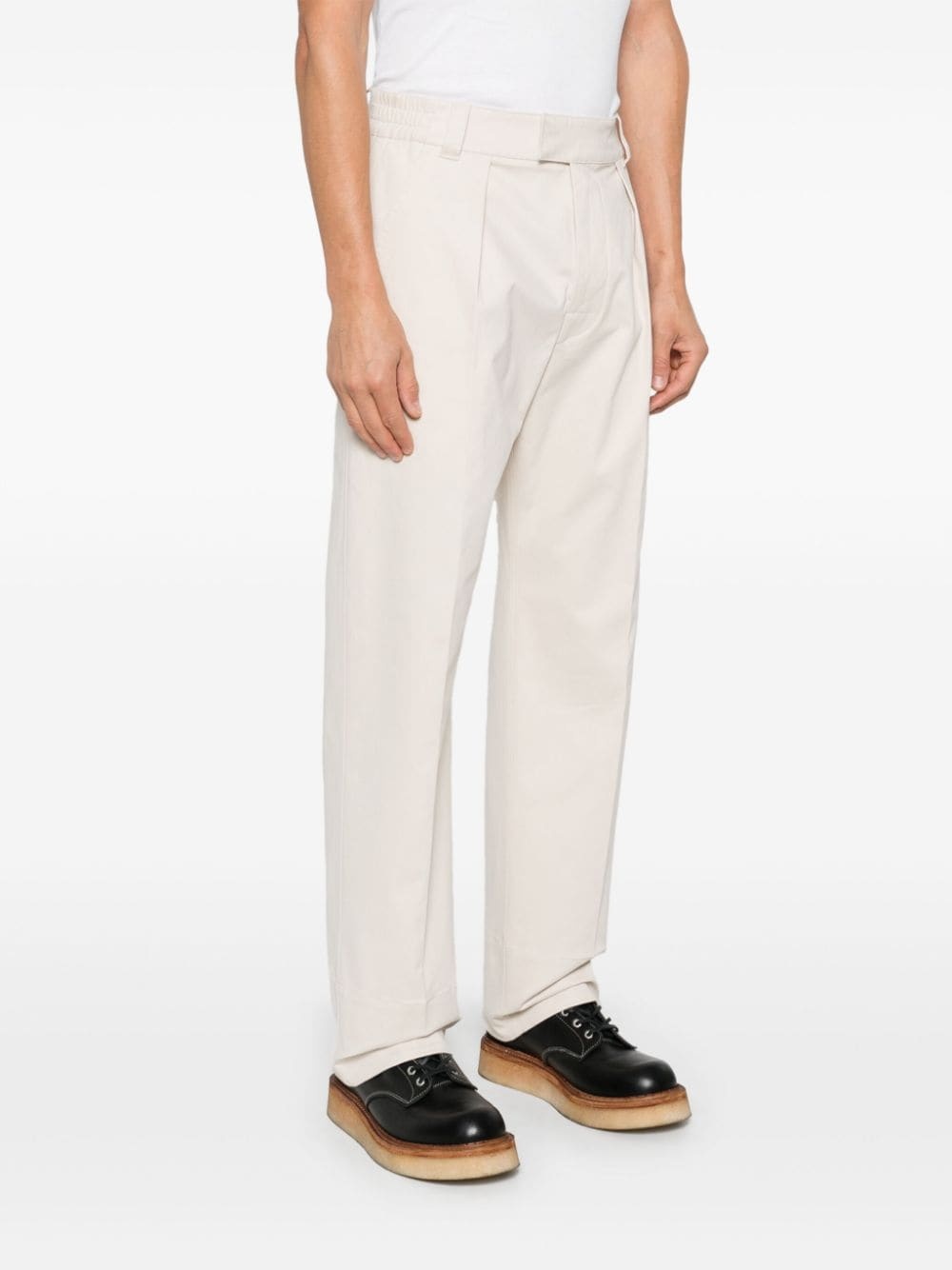 gabardine-weave trousers - 3
