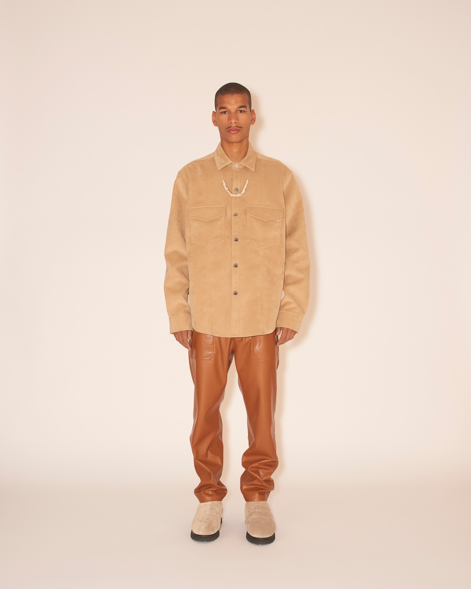 Nanushka TRISTO - Patch pocket overshirt - Sand/beige