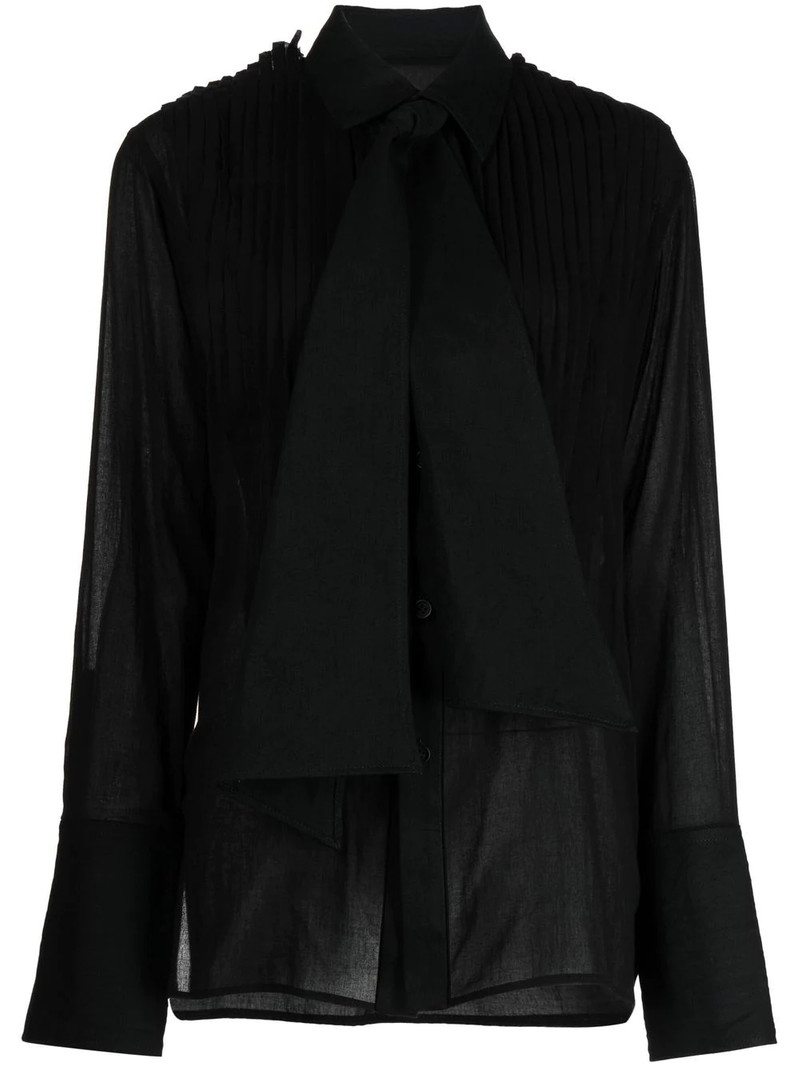 pussy-bow collar blouse 1