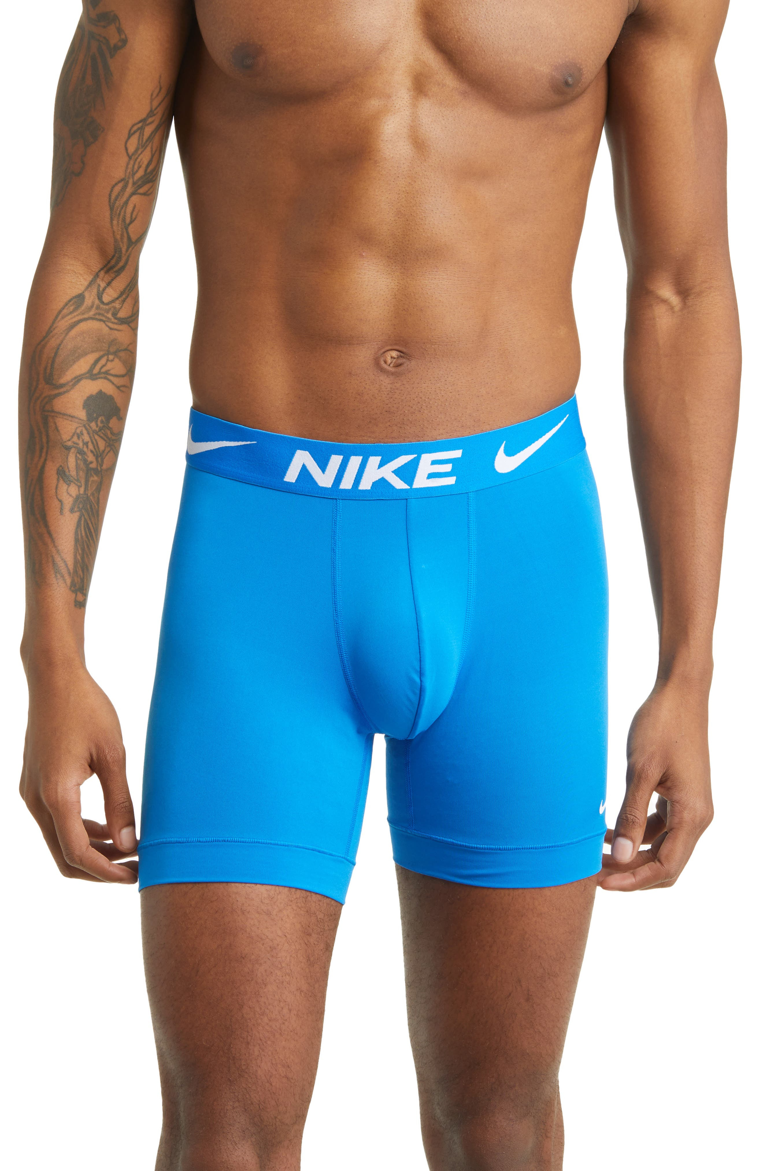 Nike 3-Pack Dri-FIT Essential Micro Boxer Briefs in Photo Blue/Grey/Black at Nordstrom - 2