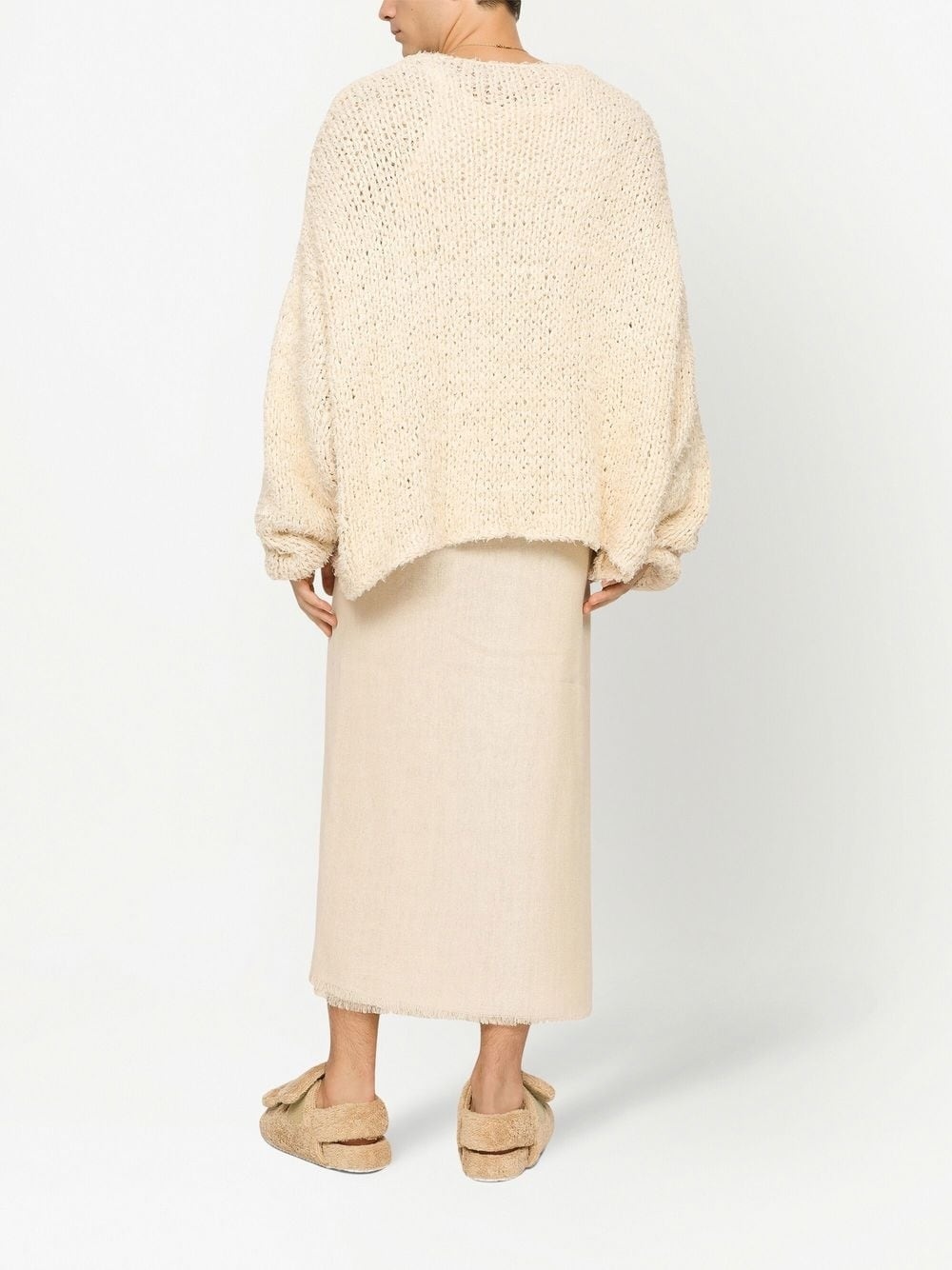 oversized-sleeve knit cardigan - 4