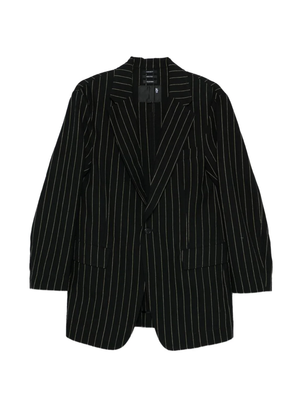 buttoned pinstripe blazer - 1