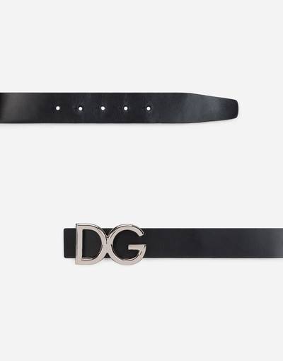 Dolce & Gabbana Leather belt with DG logo outlook