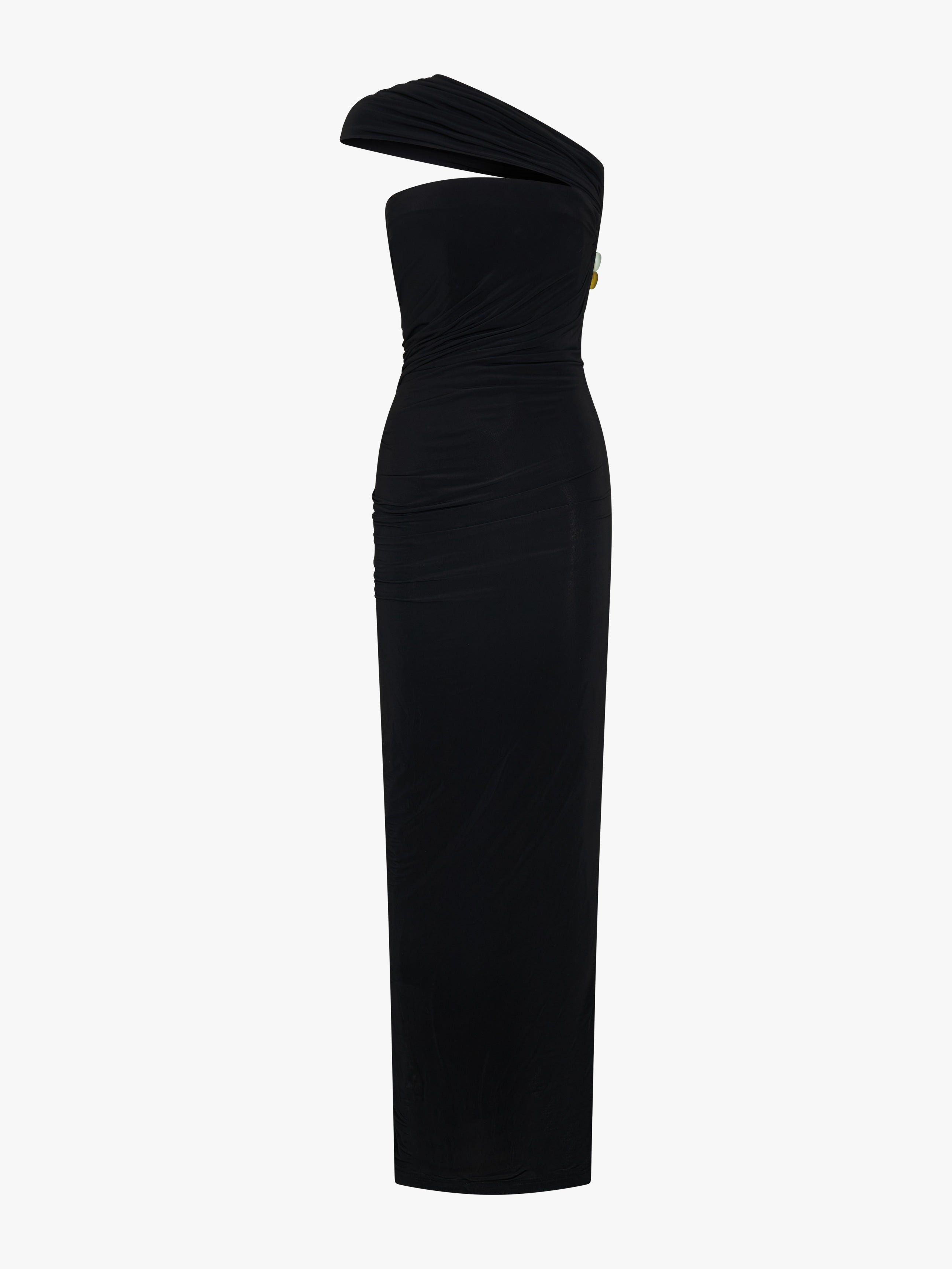 Beach Glass Draped Jersey Strapless Dress - 7