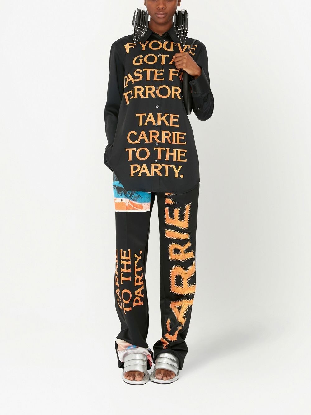 SLOGAN-PRINT COTTON SHIRT - 4