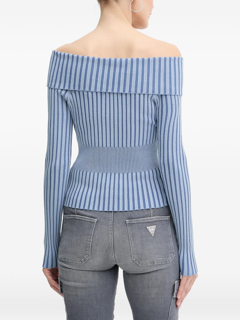 striped zip-up sweater 3