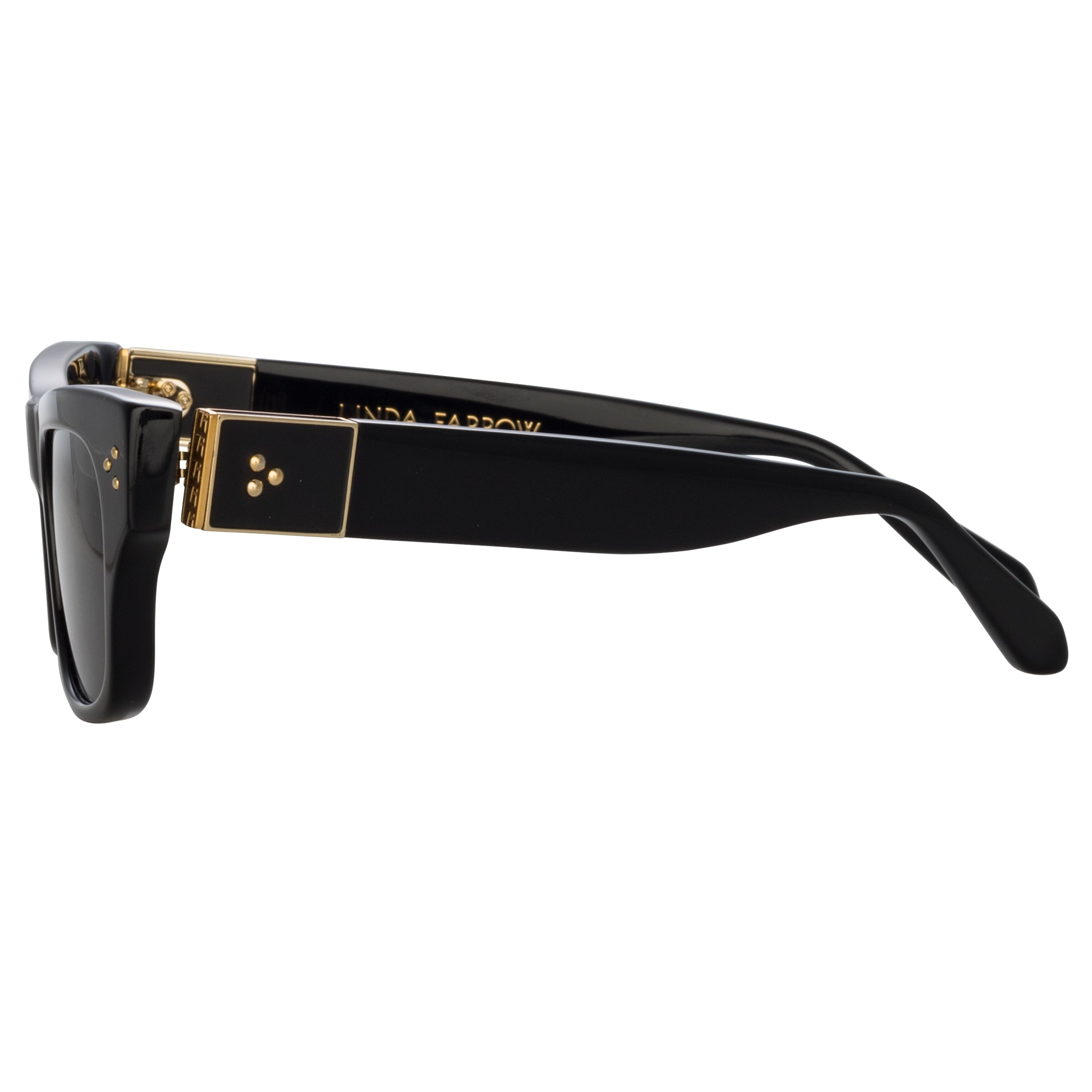 MEN'S FALCK RECTANGULAR SUNGLASSES IN BLACK - 7