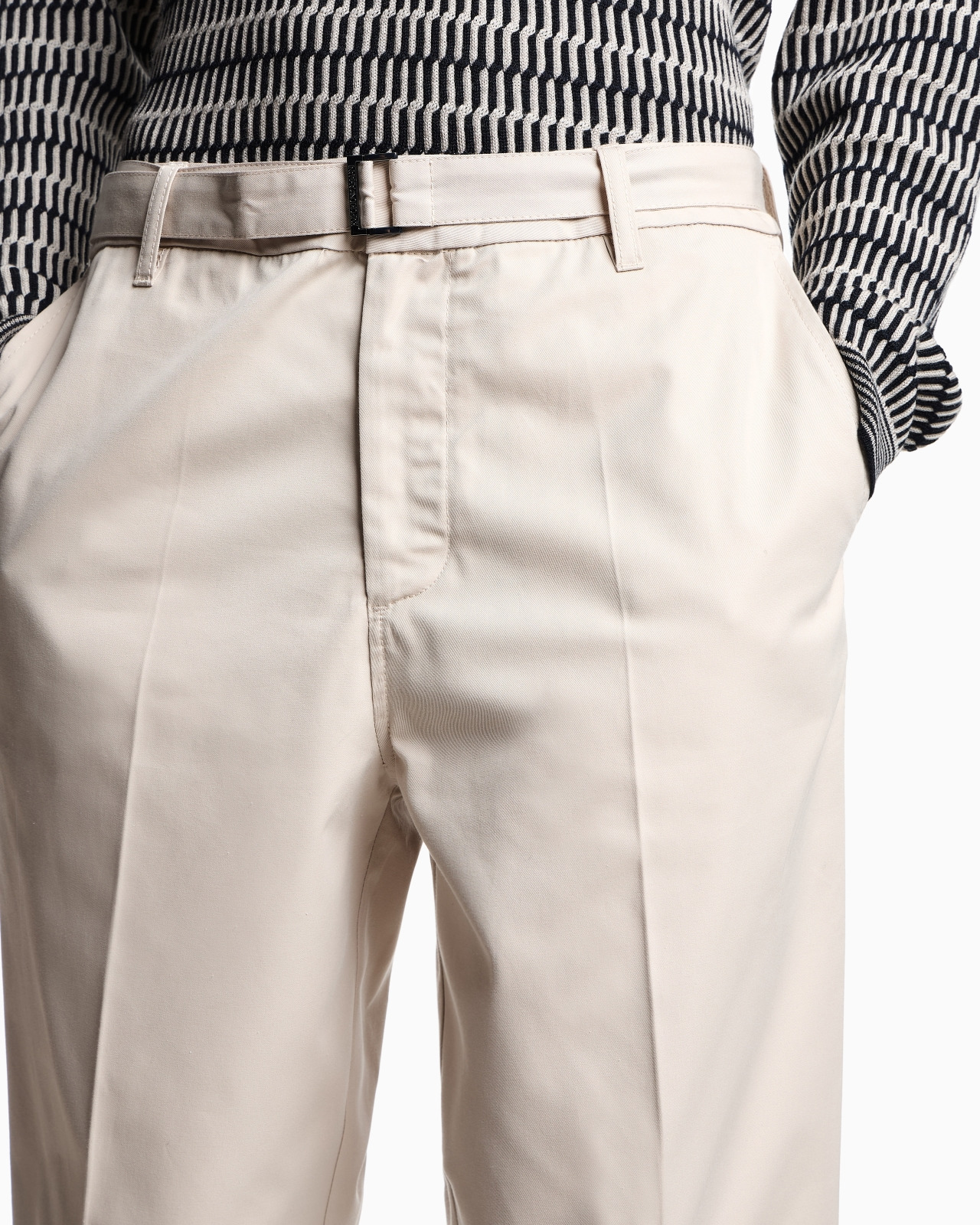 COTTON TROUSERS WITH MATCHING BELT - 5