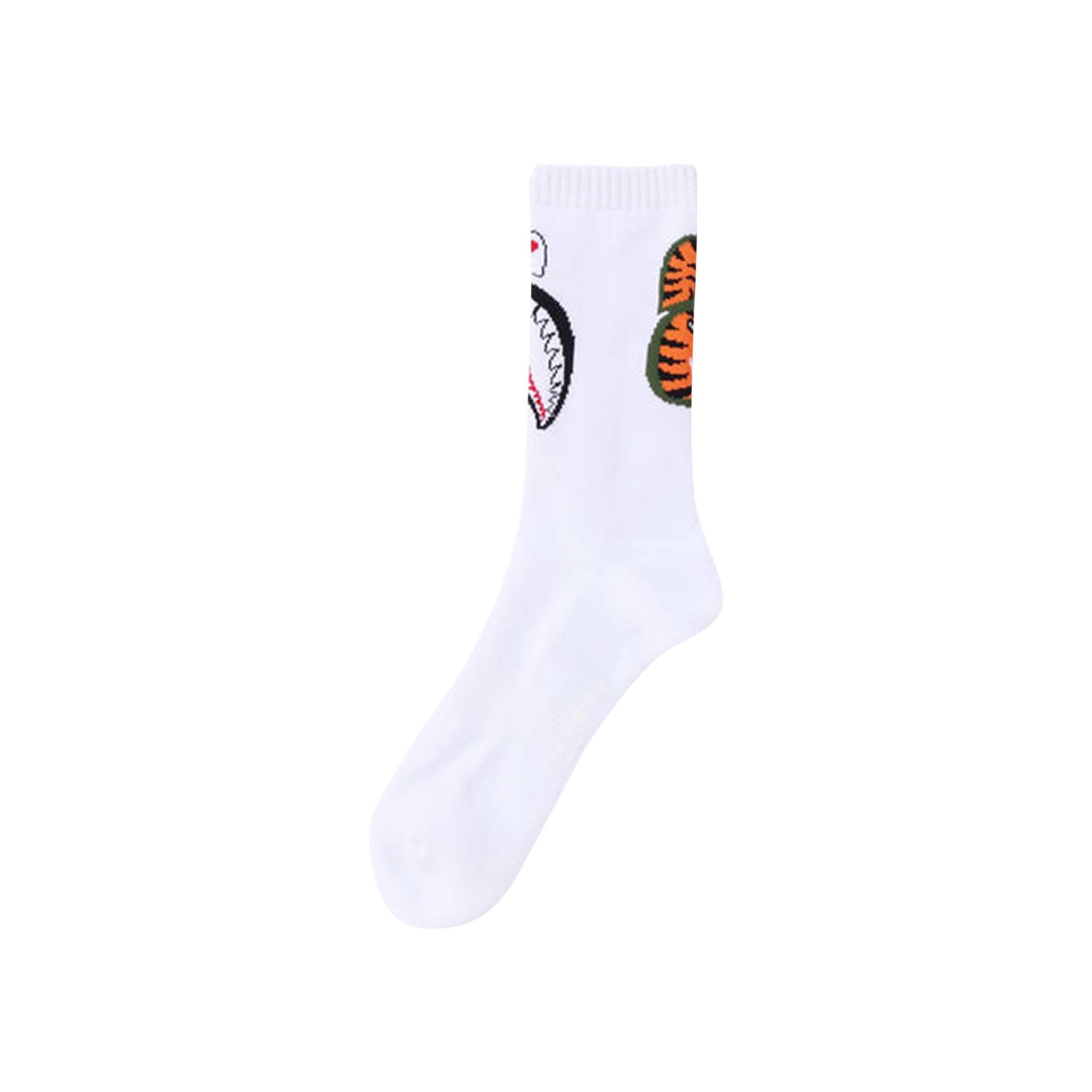 BAPE Shark Socks 'White' - 1