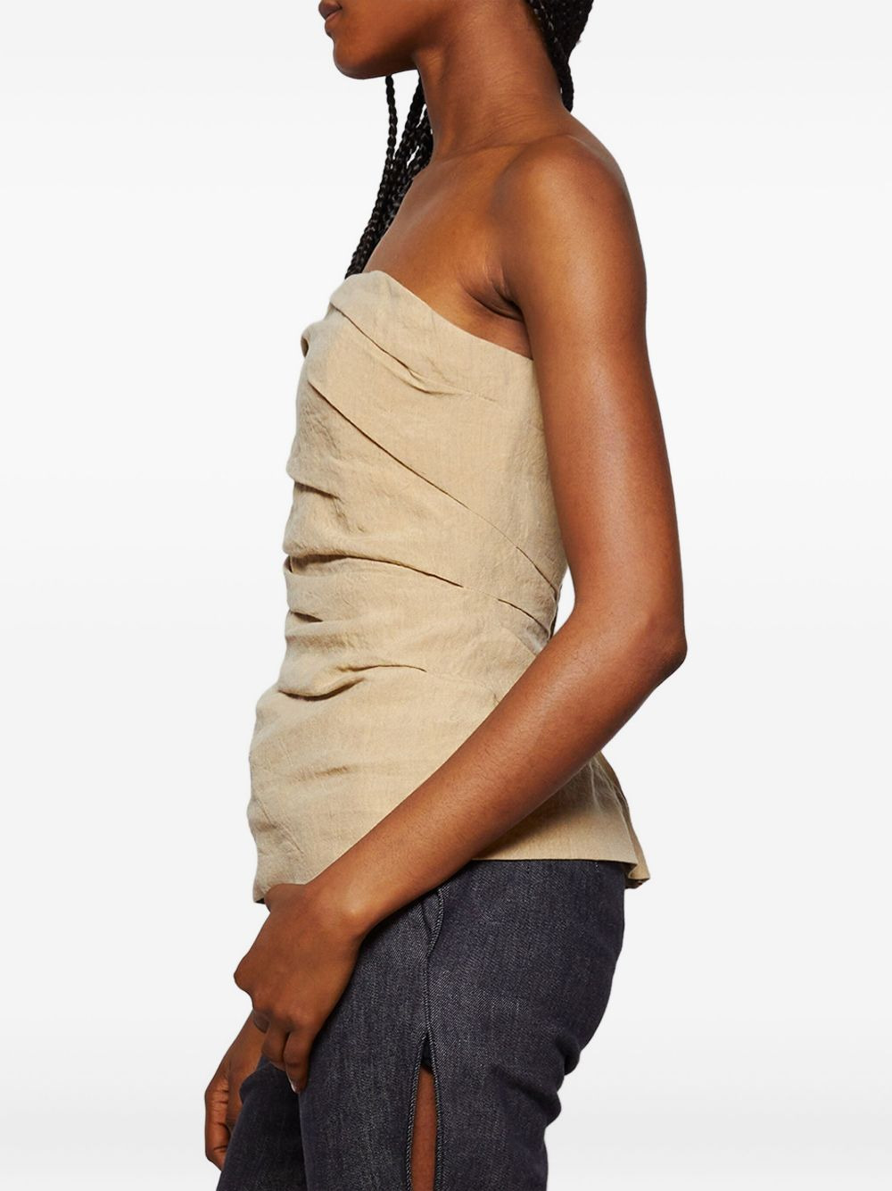 Izel draped bandeau top - 4