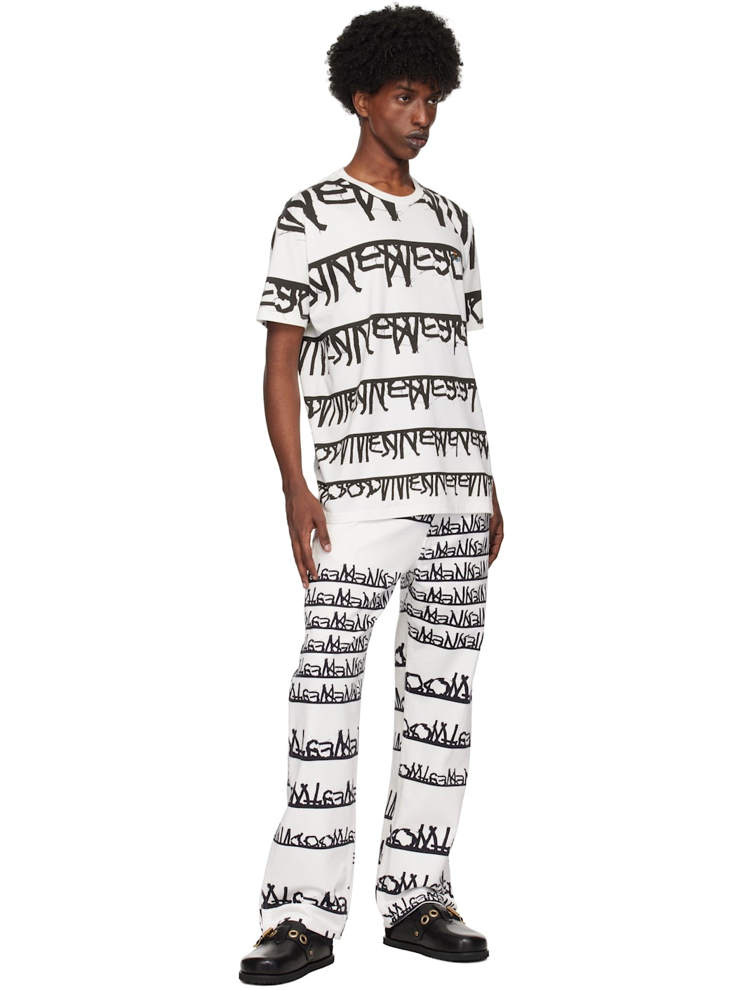 White & Black Ranch Jeans - 4