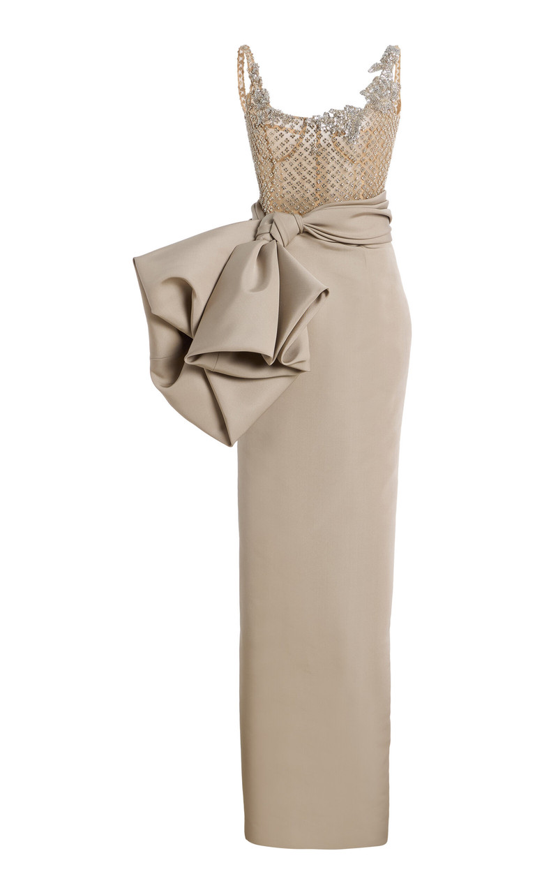Draped Faille Gown light grey 1