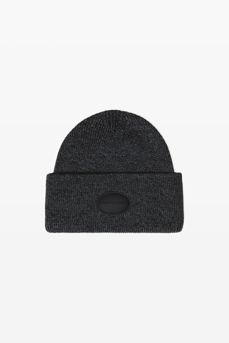 dome logo beanie in ribbed wool stretch 1