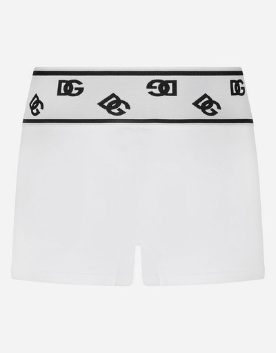 Dolce & Gabbana Fine-rib cotton boxers with DG logo outlook