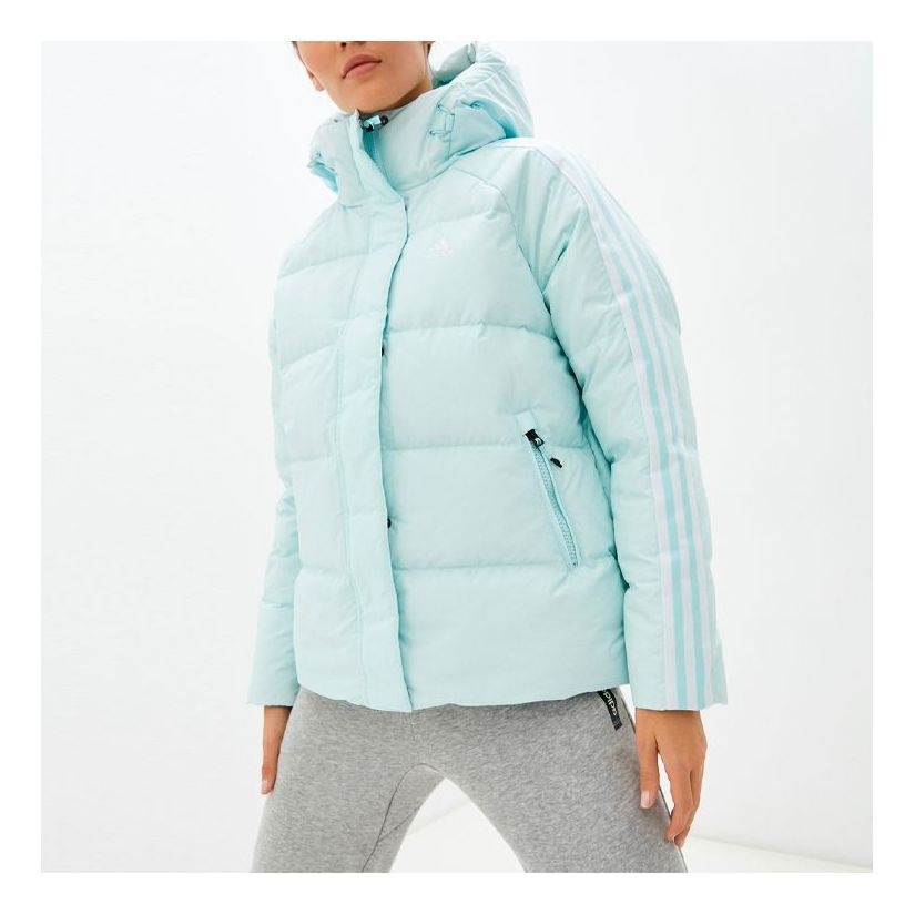 (WMNS) adidas Faux Suede Puffy Down Jacket Asia Sizing 'Blue' H20809 - 3