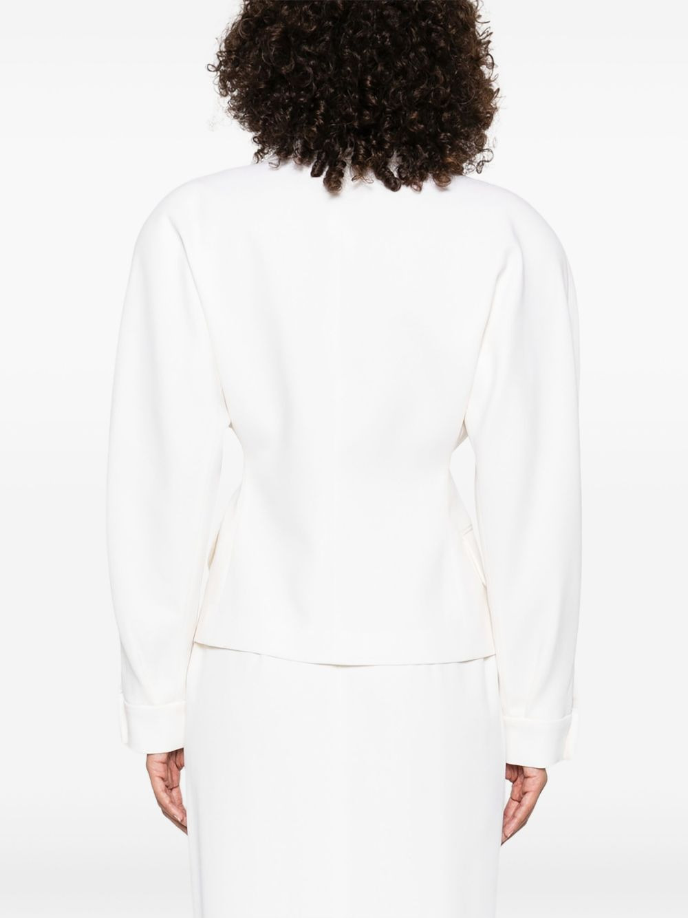 crystal-embellished double-breasted jacket - 4