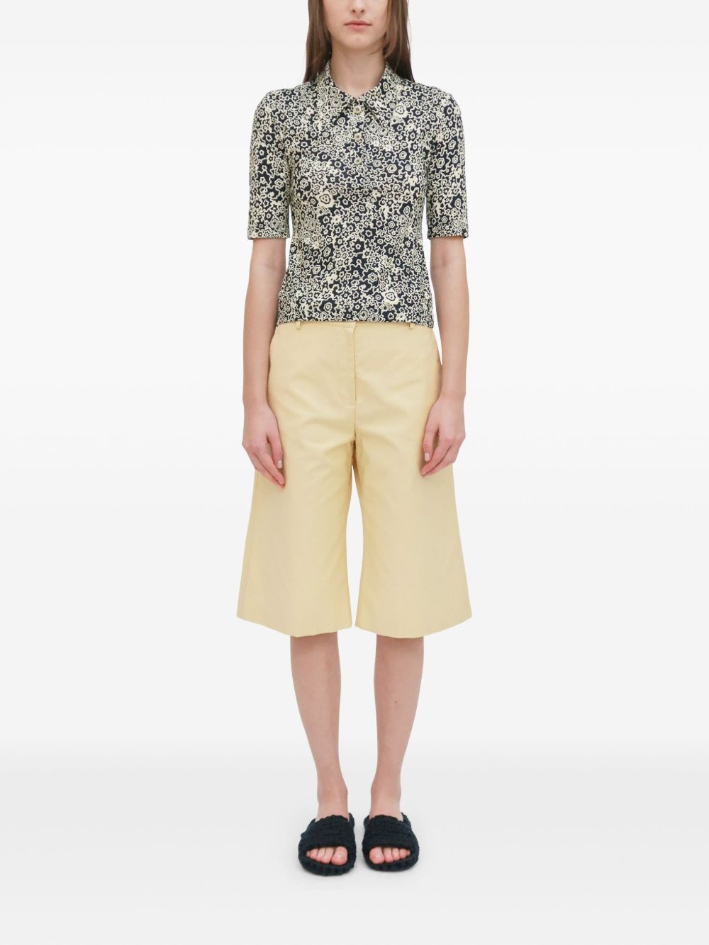 floral-print polo top - 3