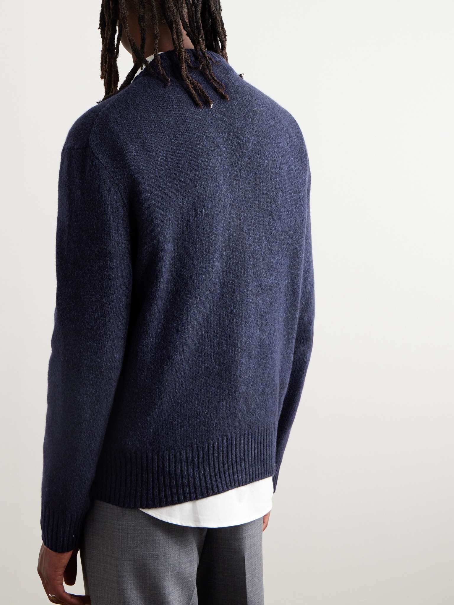 ADC Logo-Embroidered Cashmere and Wool-Blend Cardigan - 4