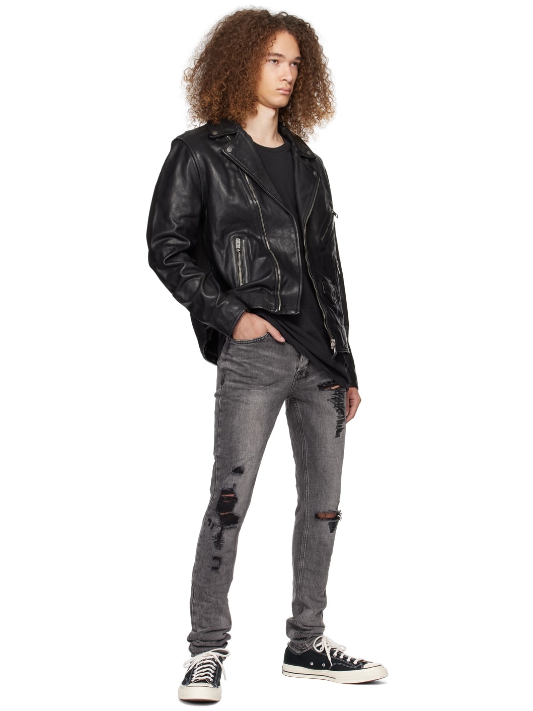 Black Capitol Leather Jacket - 4