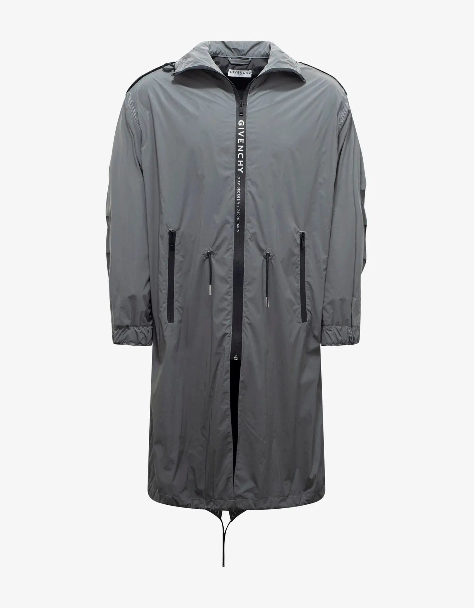 Givenchy Grey Reflective Nylon Parka - 1
