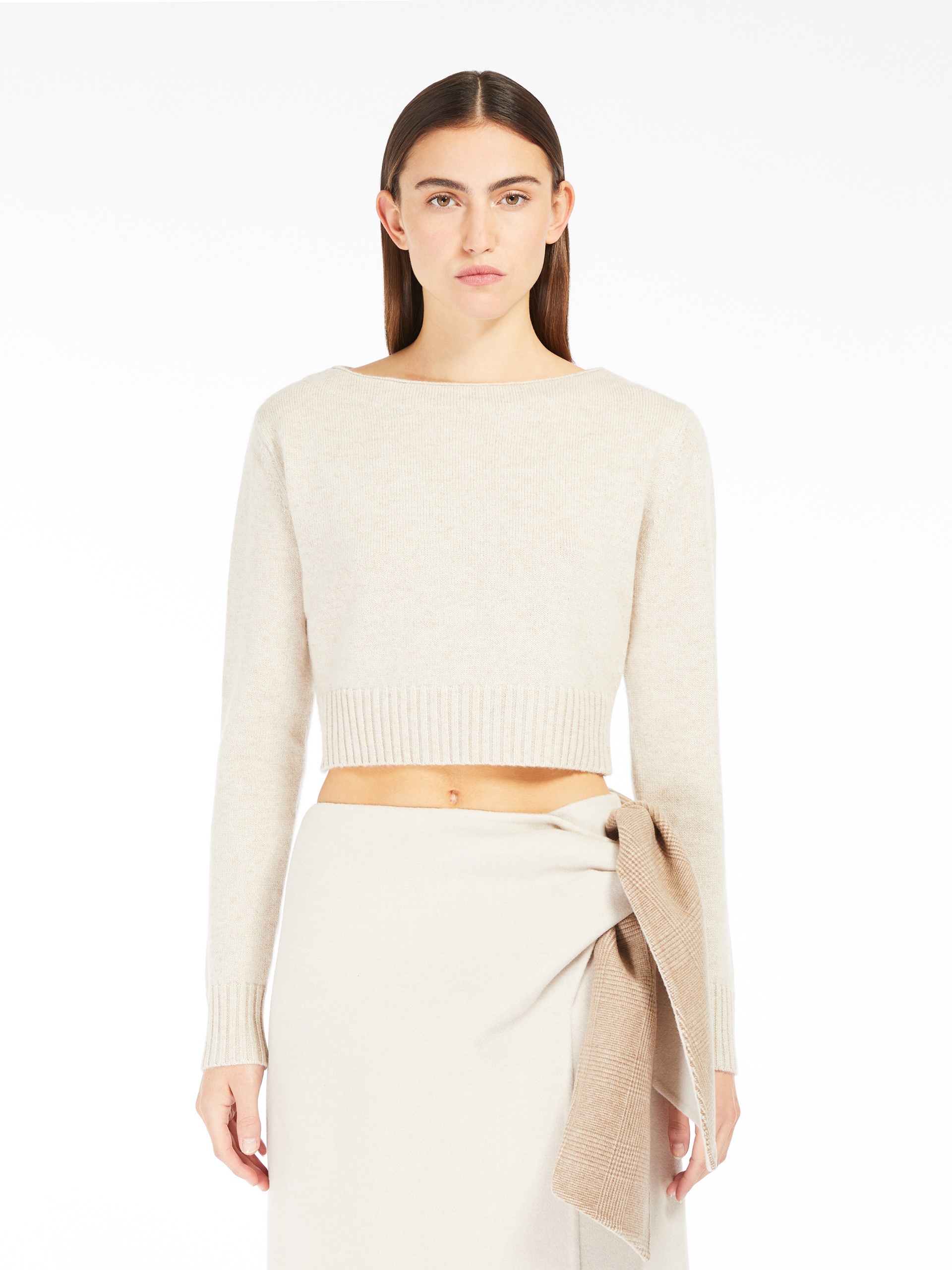 ANGRI Wool and cashmere cropped jumper - 3