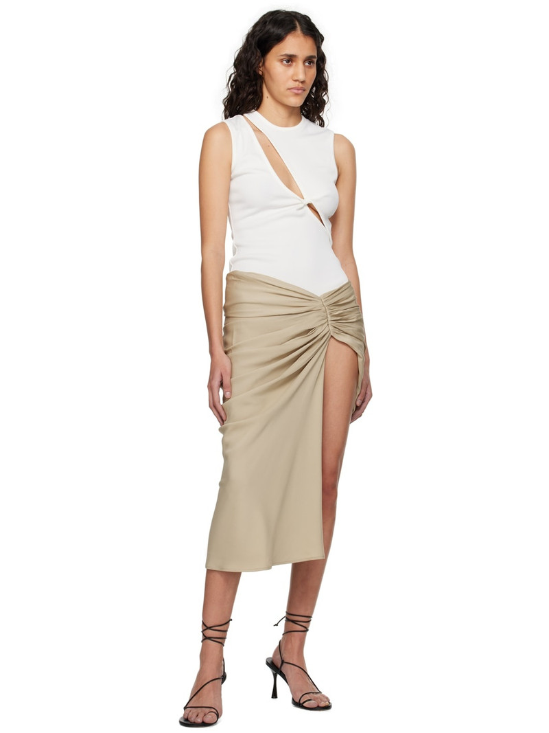 CHRISTOPHER ESBER Beige Euripides Midi Skirt outlook