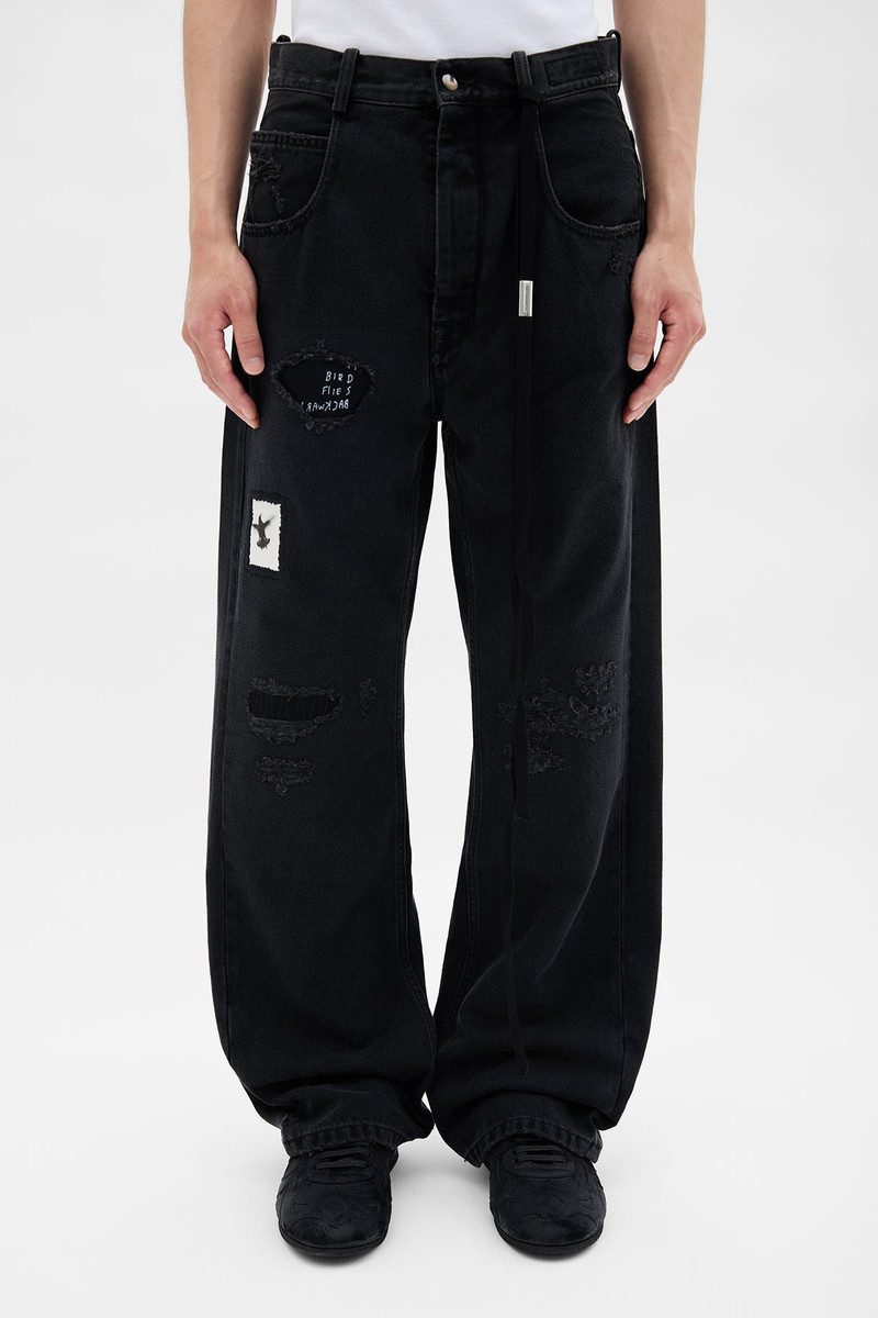 Ronald 5 Pocket Jeans with Printed Patches 1