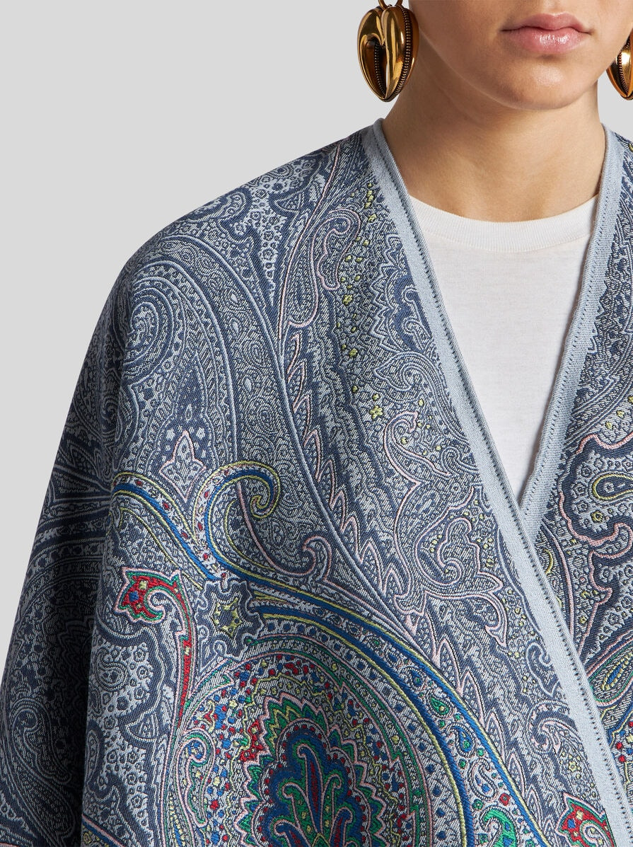FIL COUPÉ PAISLEY JACQUARD CAPE - 2