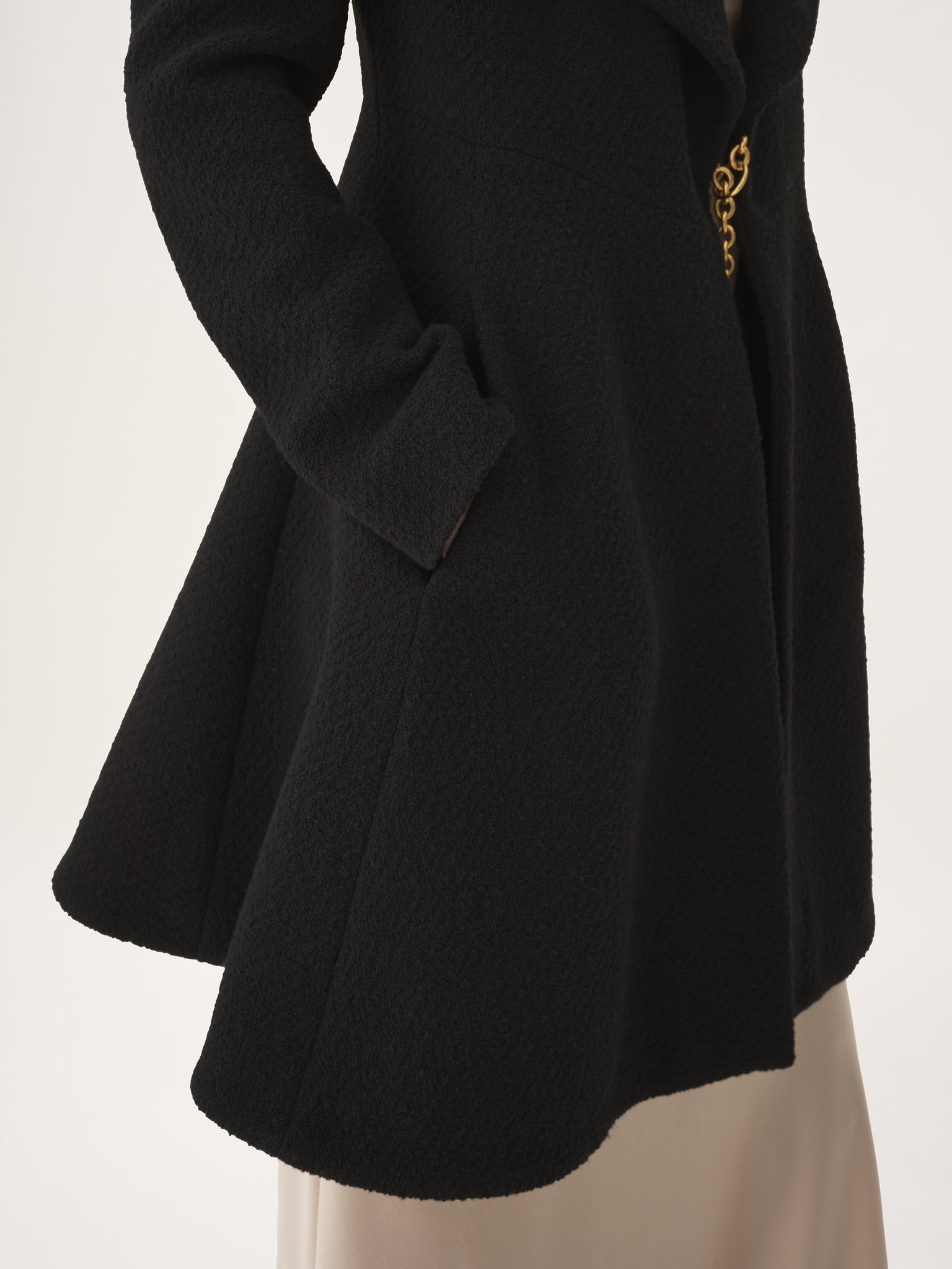RIDING COAT IN WOOL BOUCLETTE - 7