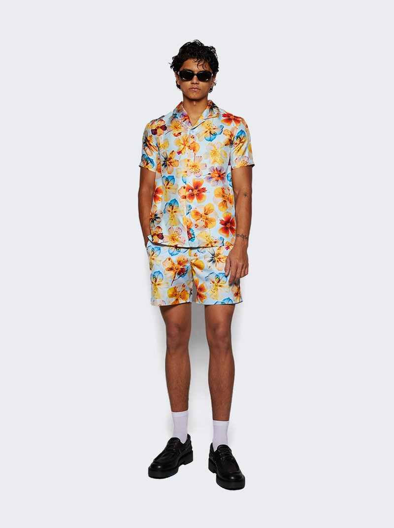 ORLEBAR BROWN Bulldog Oshibana Swim Shorts Springwater Blue outlook