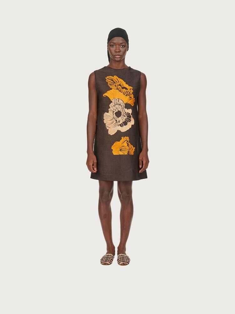 EMBROIDERED POPPY DRESS - 2