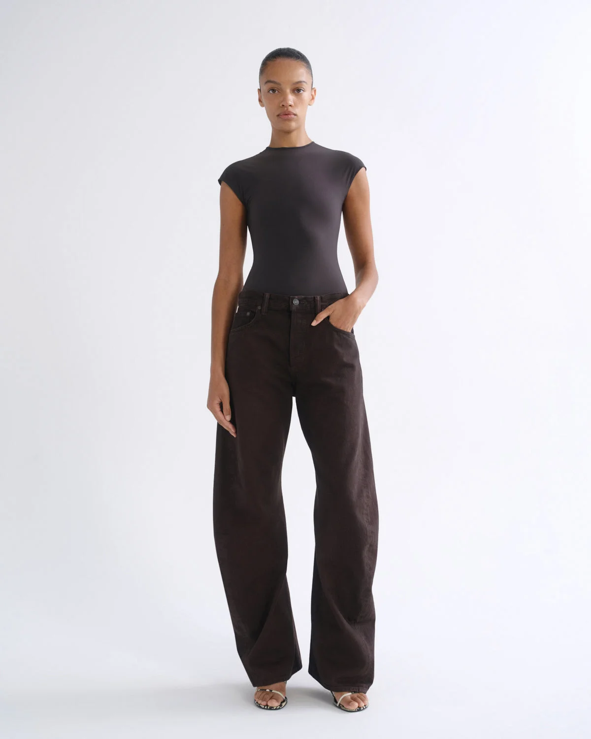 SPIRAL JEAN IN DEEP ROAST - 1