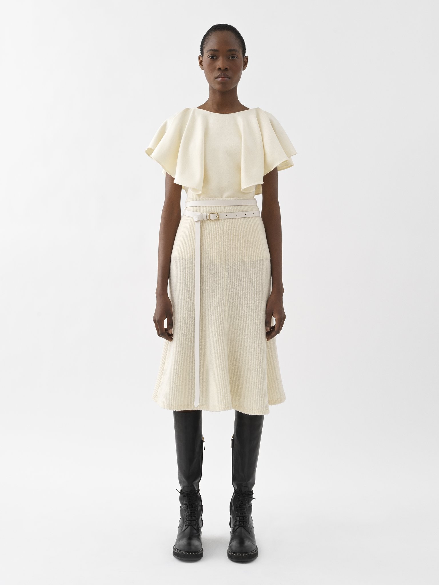 FLARED MID-LENGTH SKIRT - 2