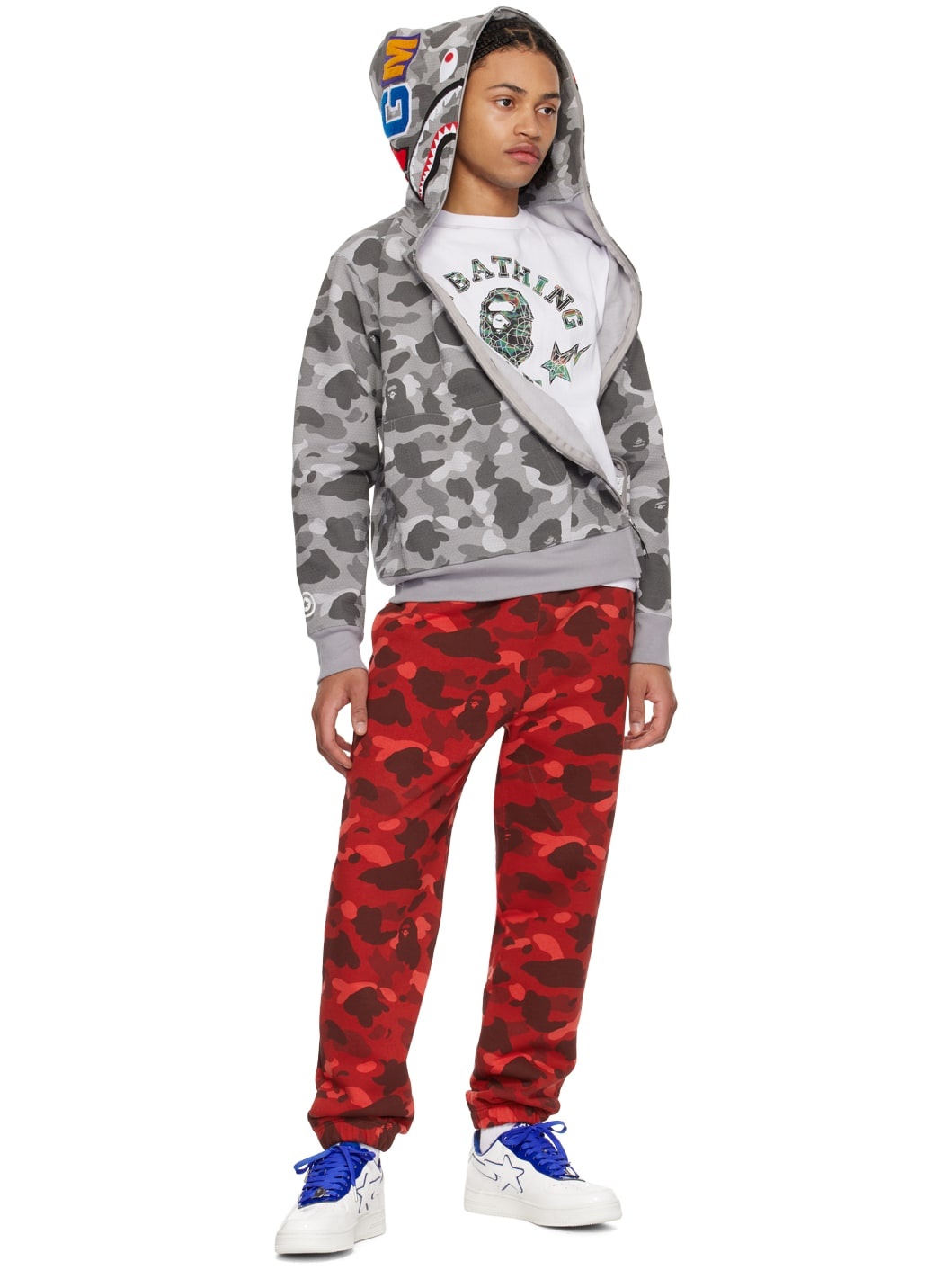 Gray Camo Shark Hoodie - 4