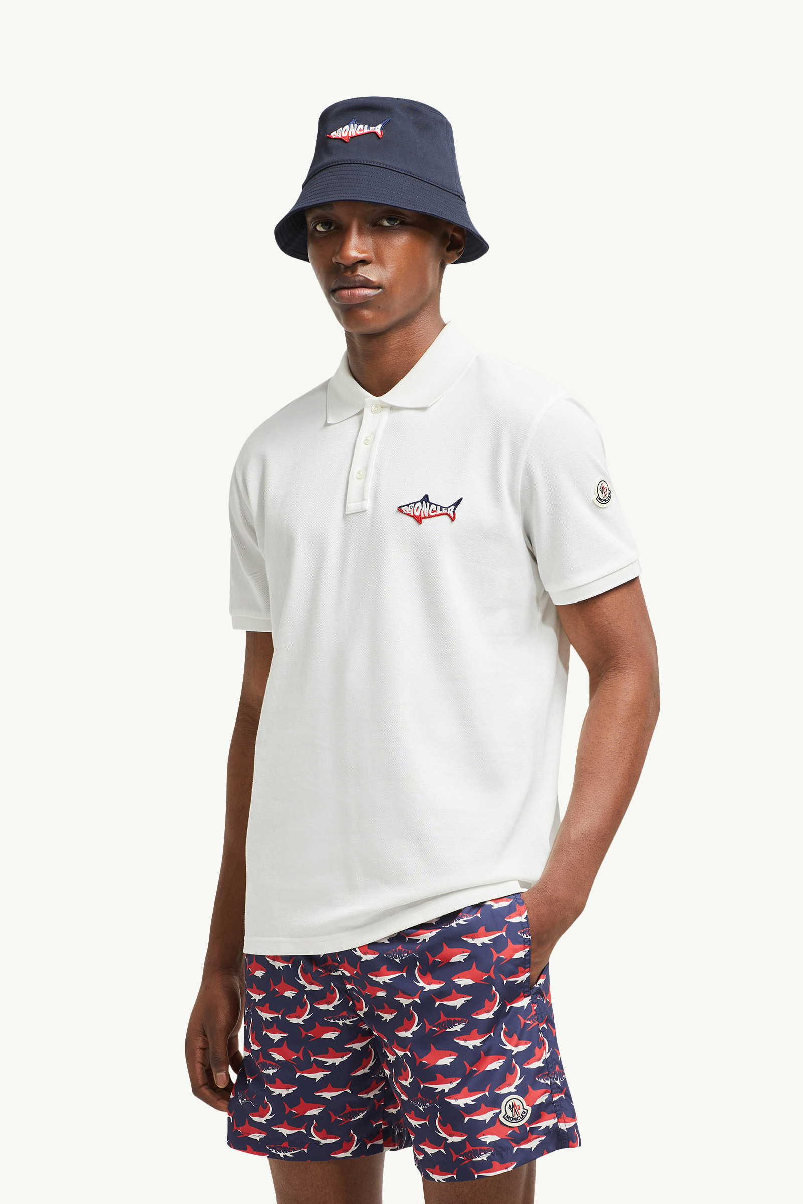 Shark Patch Cotton Piquet Polo Shirt - 2