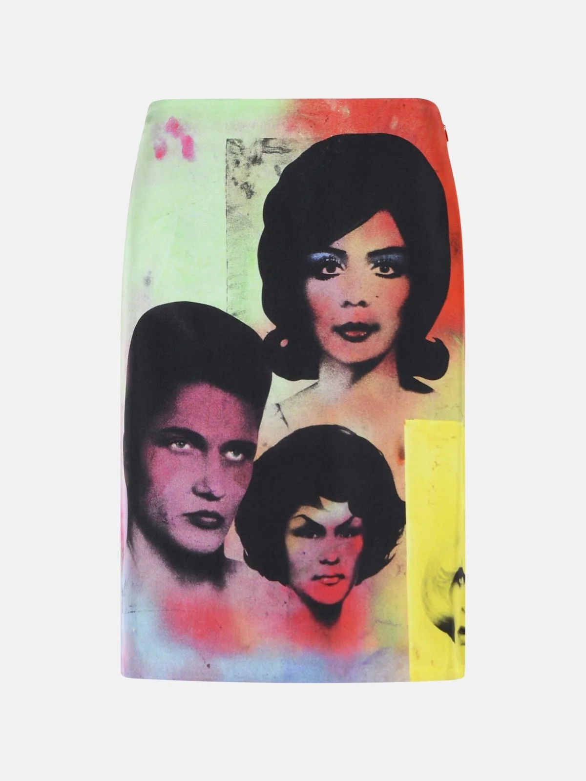 MIDI SKIRT IN PRINTED SILK TWILL - 1