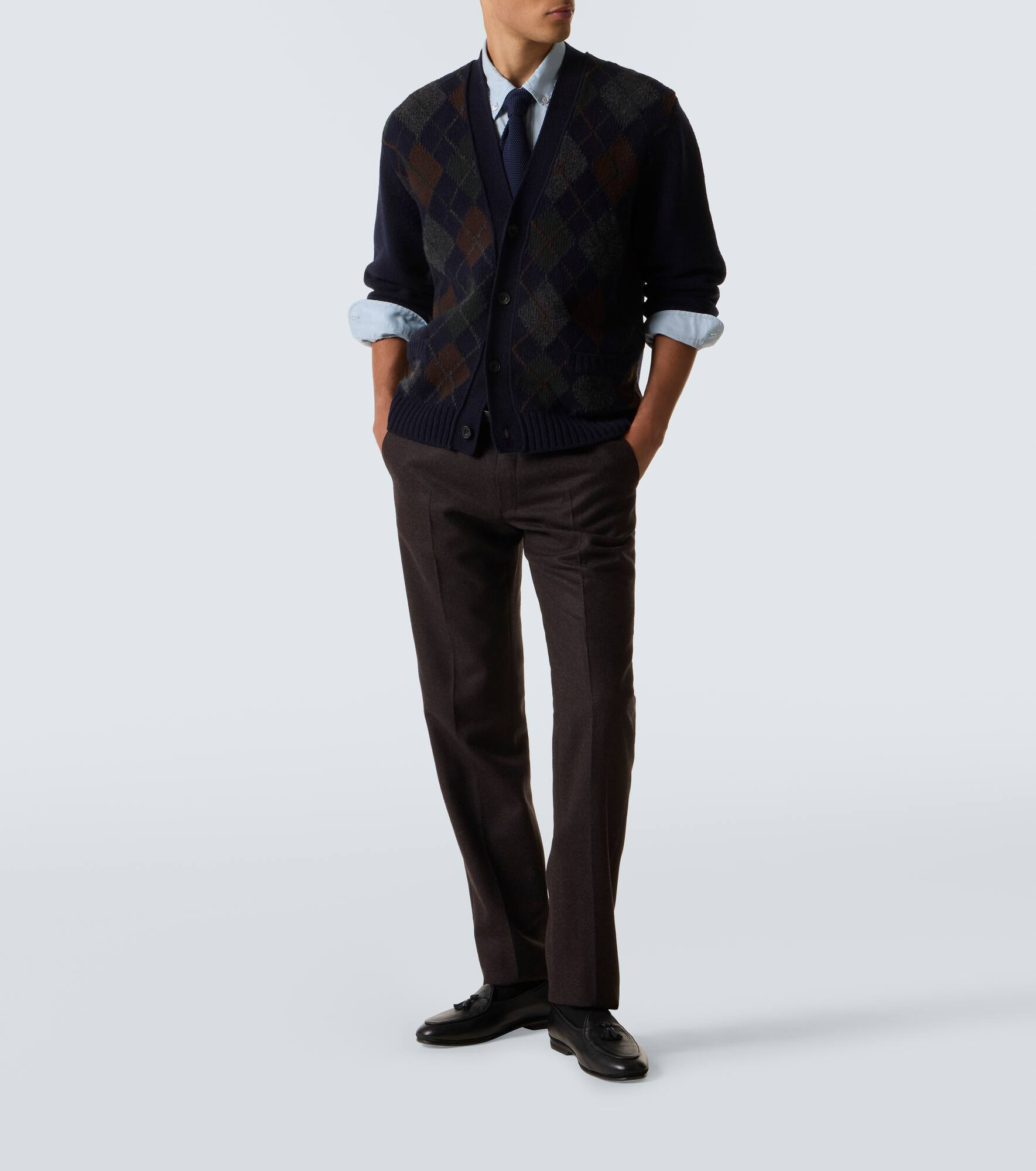 Argyle wool cardigan - 2