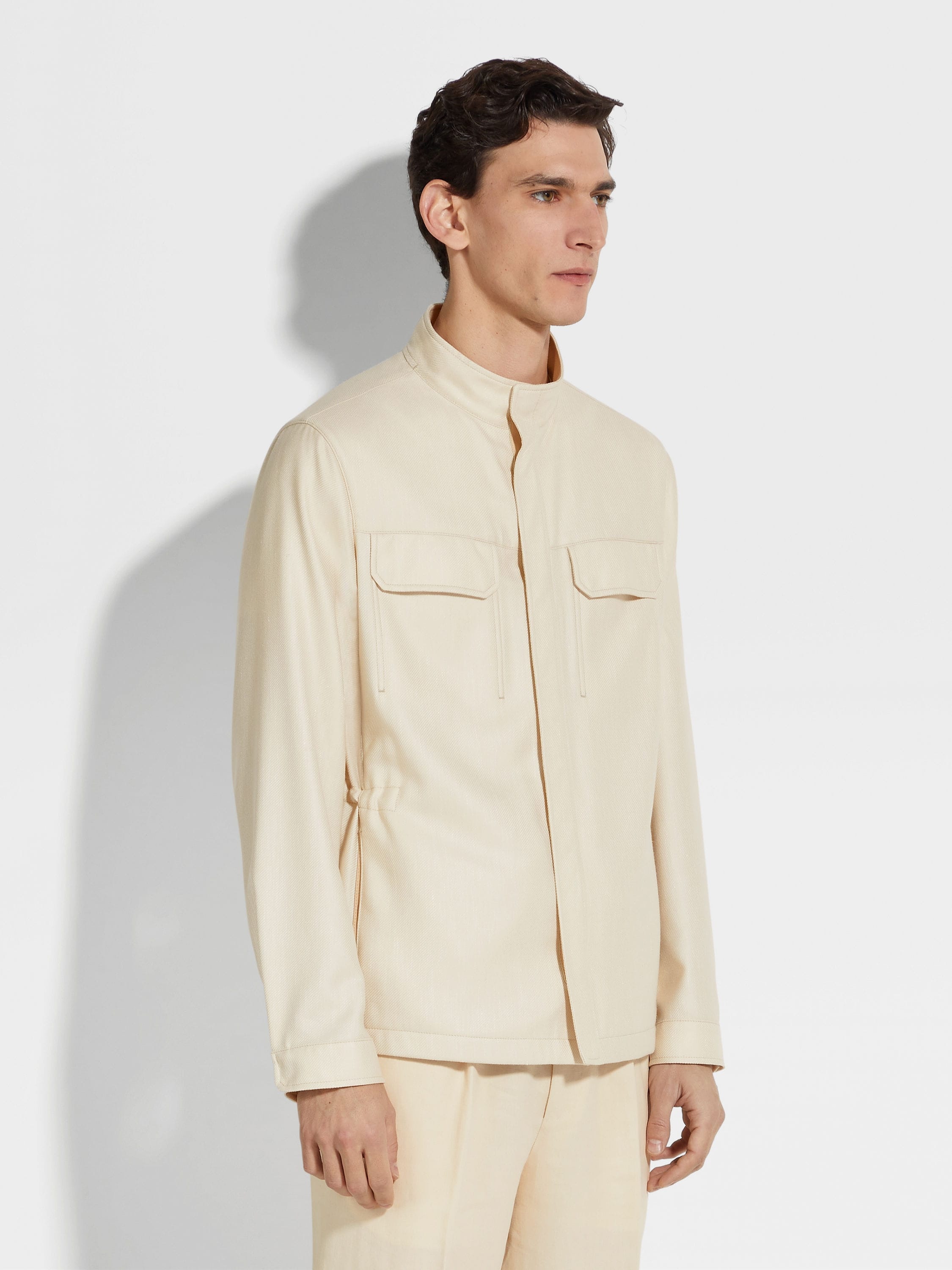 CASHMERE SILK AND LINEN BLOUSON - 4