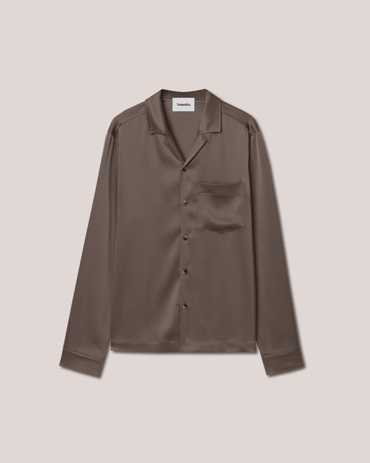 DUCO - Slip-satin shirt - Clay - 1