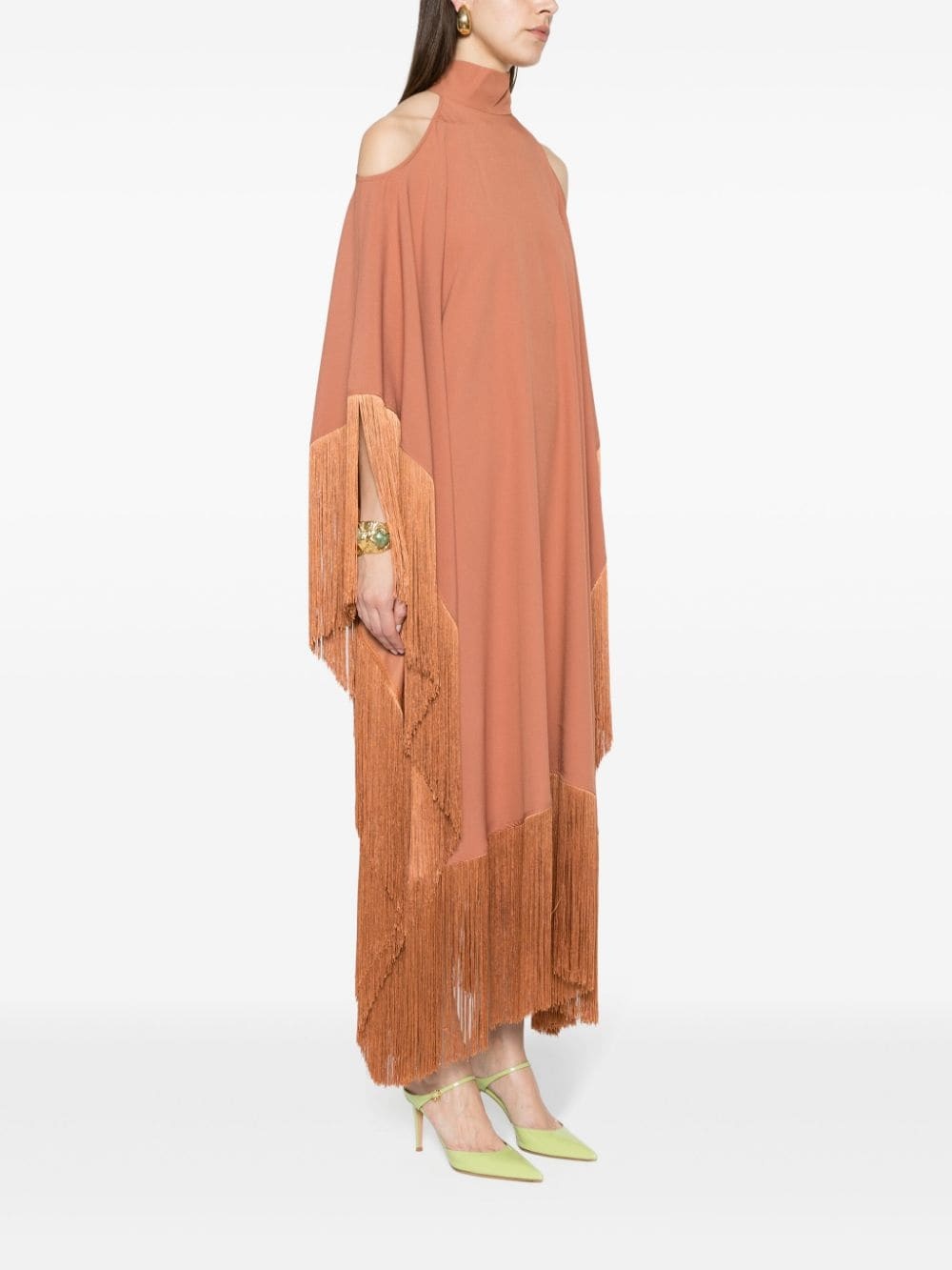 Divina fringed crêpe caftan - 4